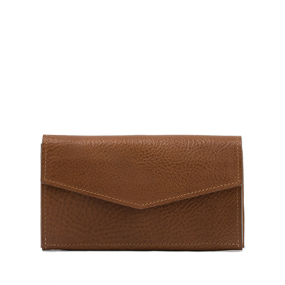 Leather Long Flap Wallet for AirTag