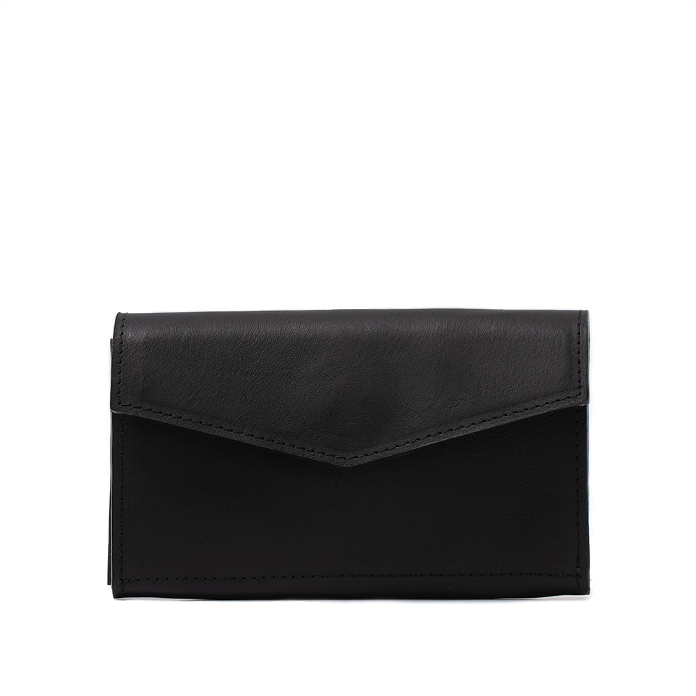 Leather Long Flap Wallet for AirTag