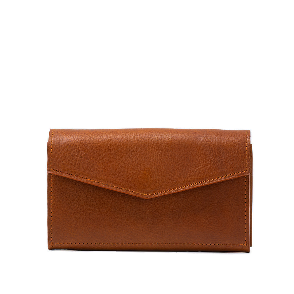 Leather Long Flap Wallet for AirTag