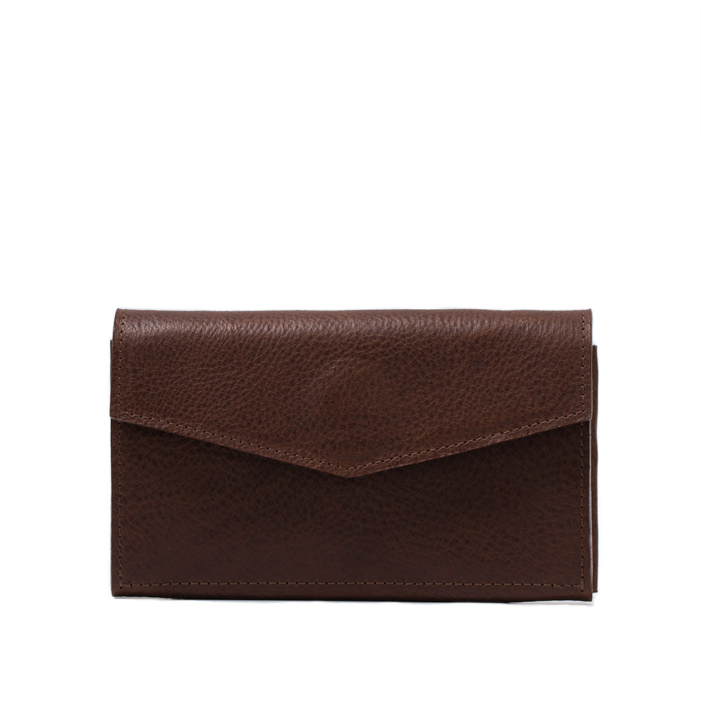 Leather Long Flap Wallet for AirTag