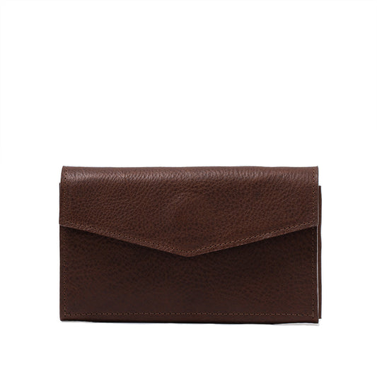Leather Long Flap Wallet for AirTag