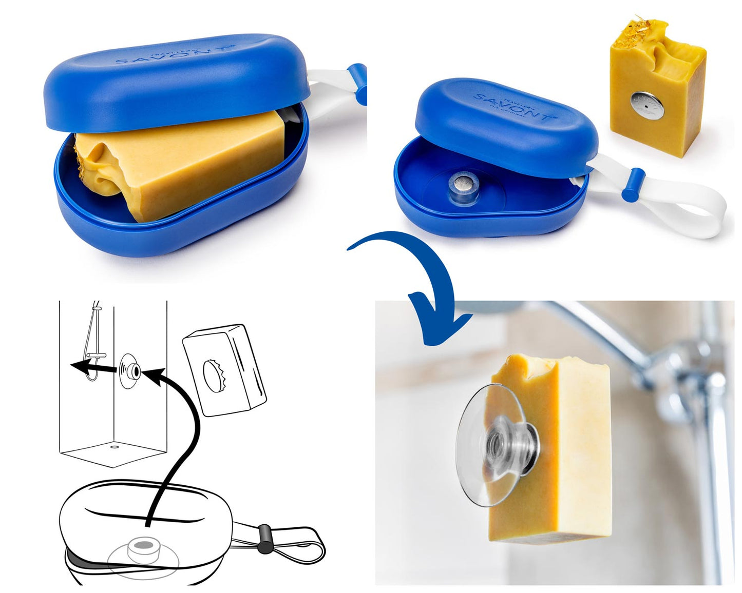 SAVONT Original Traveler Soap Box | Always dry & clean | soap tin case